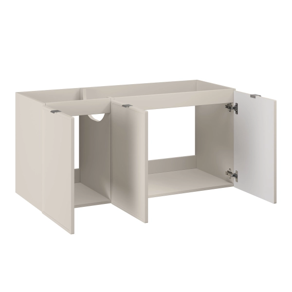 Szafka pod umywalkę 120cm wisząca kaszmirowy mat trzydrzwiowa BELLA CASHMERE 82-120-46-3D, Comad